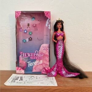 1995 Jewel Hair Mermaid Teresa Doll - Like New With Box